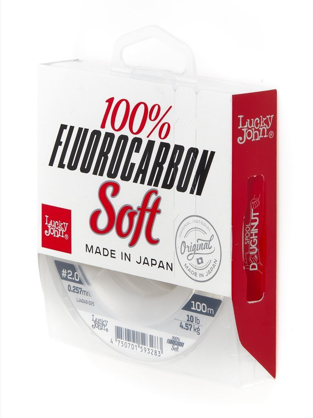 Леска монофильная Lucky John FLUOROCARBON Soft 100 м - 0,25 мм