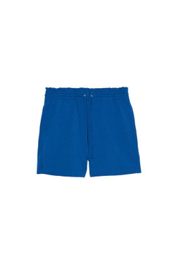 ZARA X BENITO ANTONIO ХЛОПКОВЫЕ ШОРТЫ С ЭЛАСТИЧНЫМ ПОЯСОМ, СИНИЙ