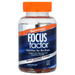 Focus Factor, Nutrition For The Brain жевательные мармеладки, виноград, малина, апельсин, 60 жевательных таблеток