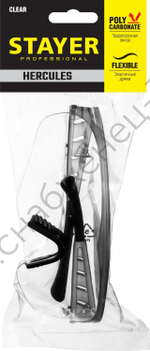 STAYER PRO-X прозрачные, широкая монолинза, открытого типа, защитные очки (2-110431)