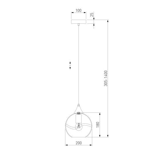 50221/1 / подвесной светильник / зеленый