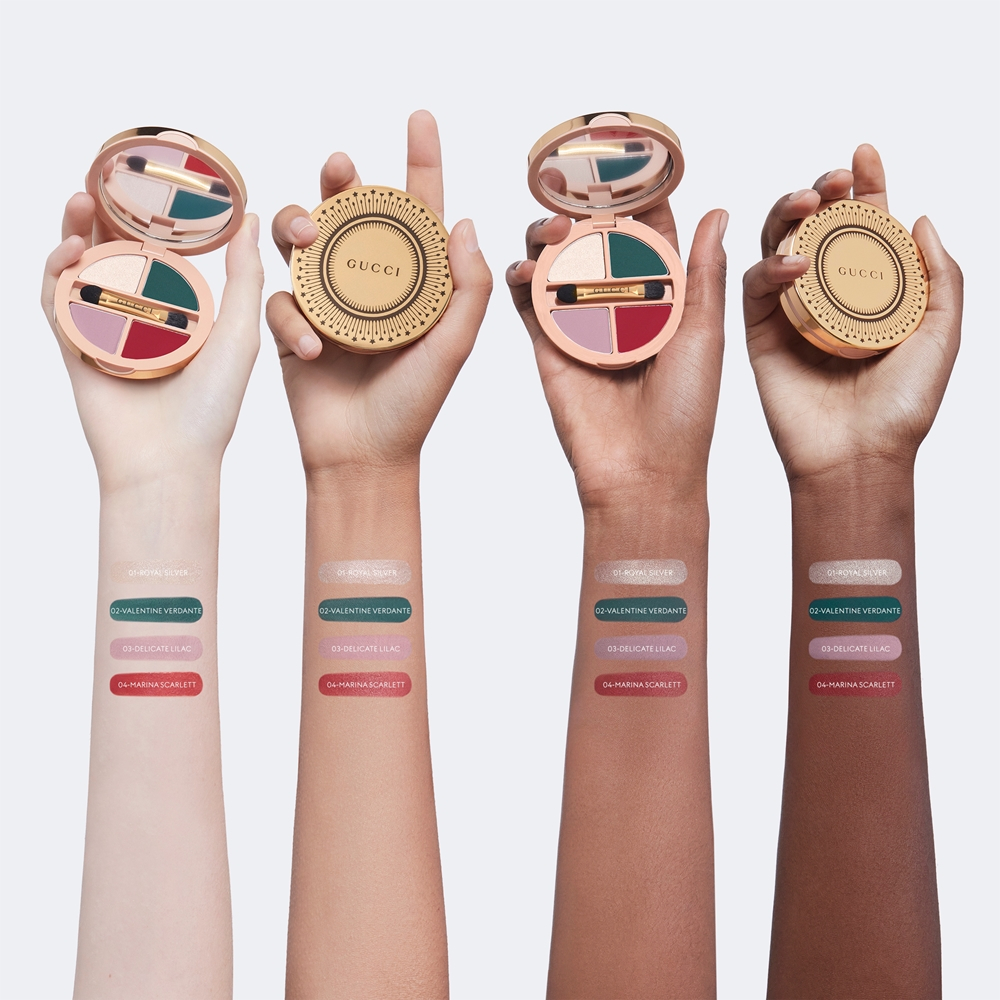 Gucci Gucci Beauty Palette de Beaute Quatuor - Палетка косметики: многофункциональный продукт для макияжа глаз, губ и лица оттенок 03 Wild Bouquet, 6 g