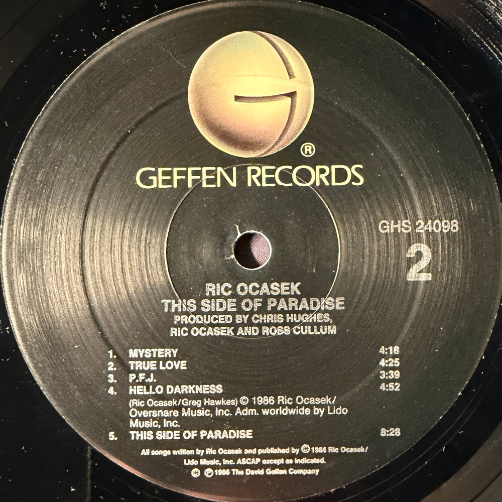 Ric Ocasek ‎– This Side Of Paradise (США 1986г.)