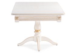 Стол Матис 110(150)х90х76 молочный / золото