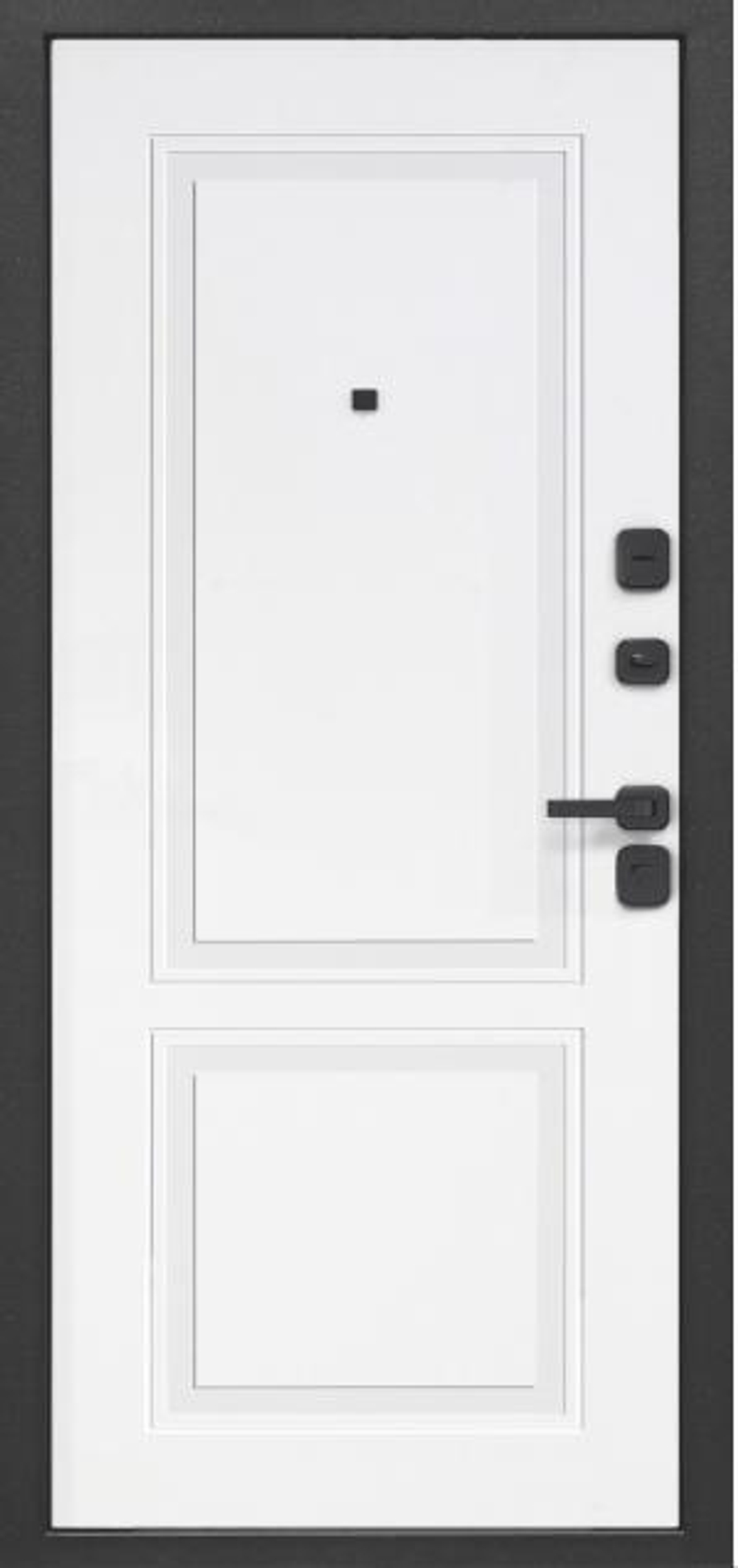 Дверь вхоная 7,5 См Порту эмаль графит/эмаль белая мдф/мдф
