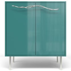 Комод Арт Колор Стайл Сильвер с 2 полками Пастельно-синий