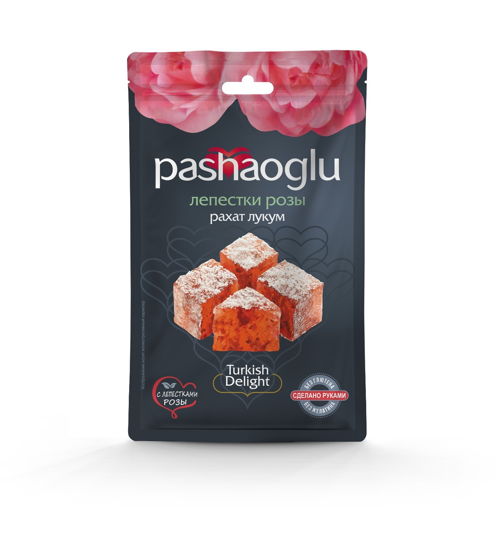 Рахат-Лукум "Pashaoglu" 150 гр  лепестки розы