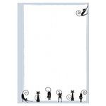 Сменный блок к тетради на кольцах А5, 50 л., клетка, АЛЬТ, Бежевый, "Чёрные кошки", 7-50-471/03