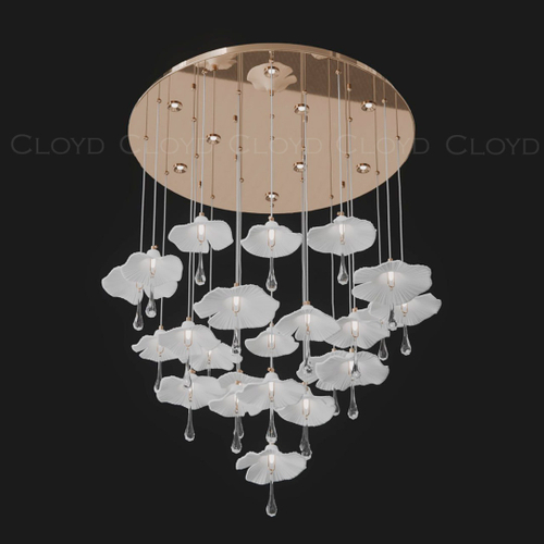 Люстра Cloyd SHANGRILA C33 / выс. 120 см - керамика - золото (арт.11334)