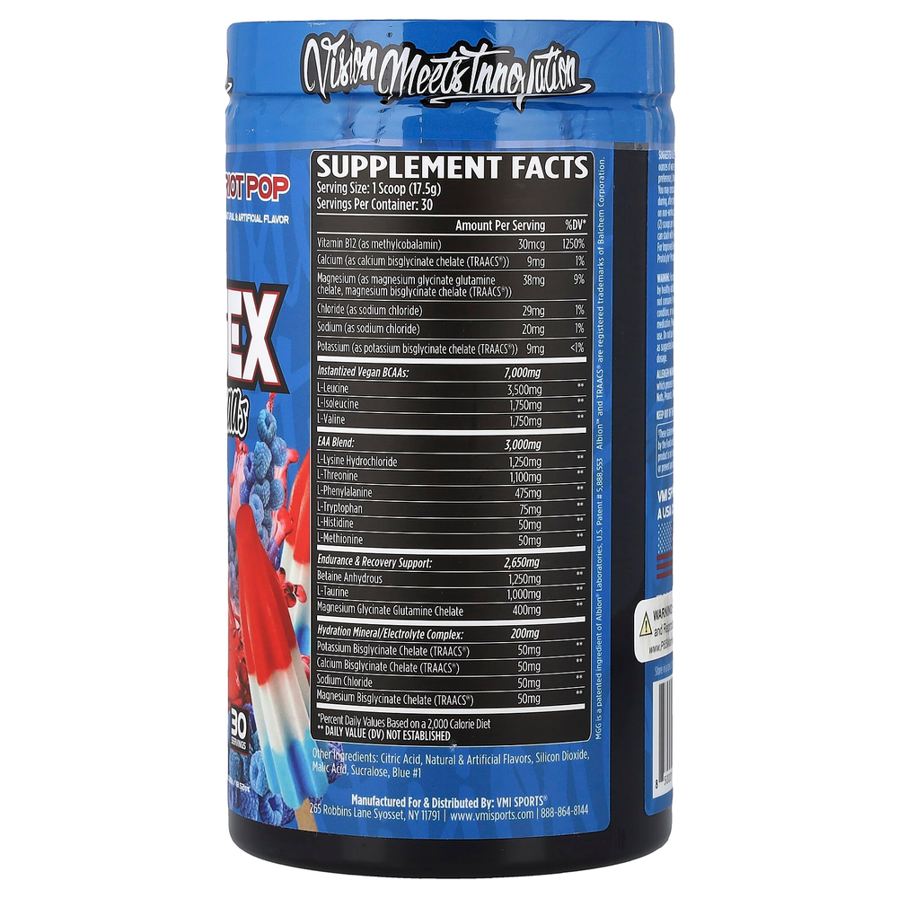 VMI Sports, Aminogex, EAA / BCAA, Patriot Pop, 525 г (18,52 унции)