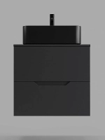 Тумба с раковиной Orange Line 60 Li-60TugMDF+B02-460MB графит матовый