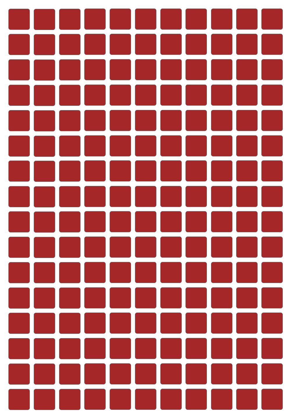 Виниловые наклейки для маркировки Policomprint М14, 10х10 мм. 176 шт.