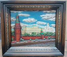 Панно резное "Набережная Кремля"
