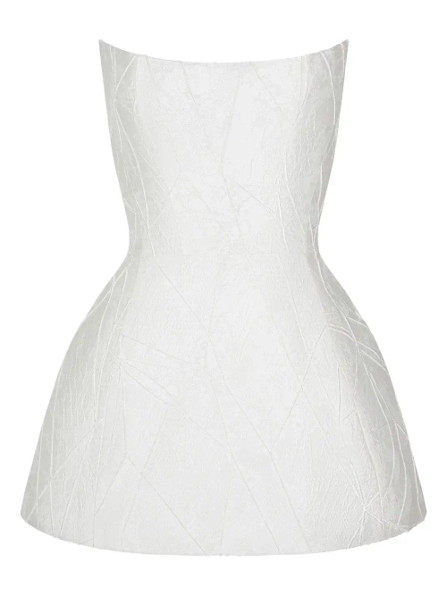 Платье корсет с баской из жатки