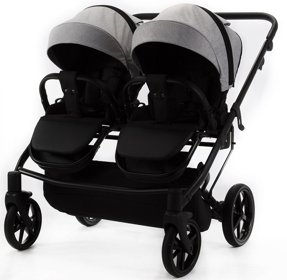 Детская коляска Adamex Leo Duo 2 в 1 TK01 (СВЕТЛО-СЕРЫЙ)