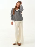 Джемпер для девочки 954 синий-молочный