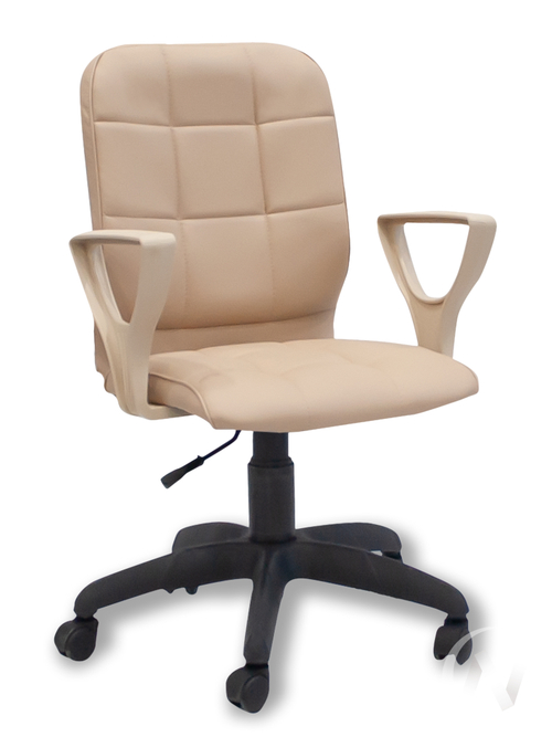 Кресло Элегия М3 (пластик черный/кожзам бежевый)