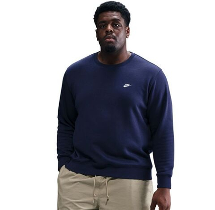 Куртка теннисная Nike Club Fleece Crew - obsidian/white