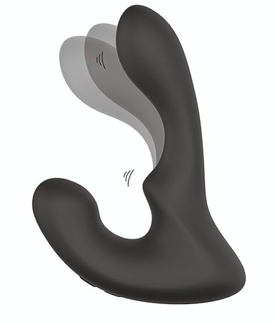 Чёрный массажер простаты с 2 моторами BOOTY ROCKER (Цвет: черный)