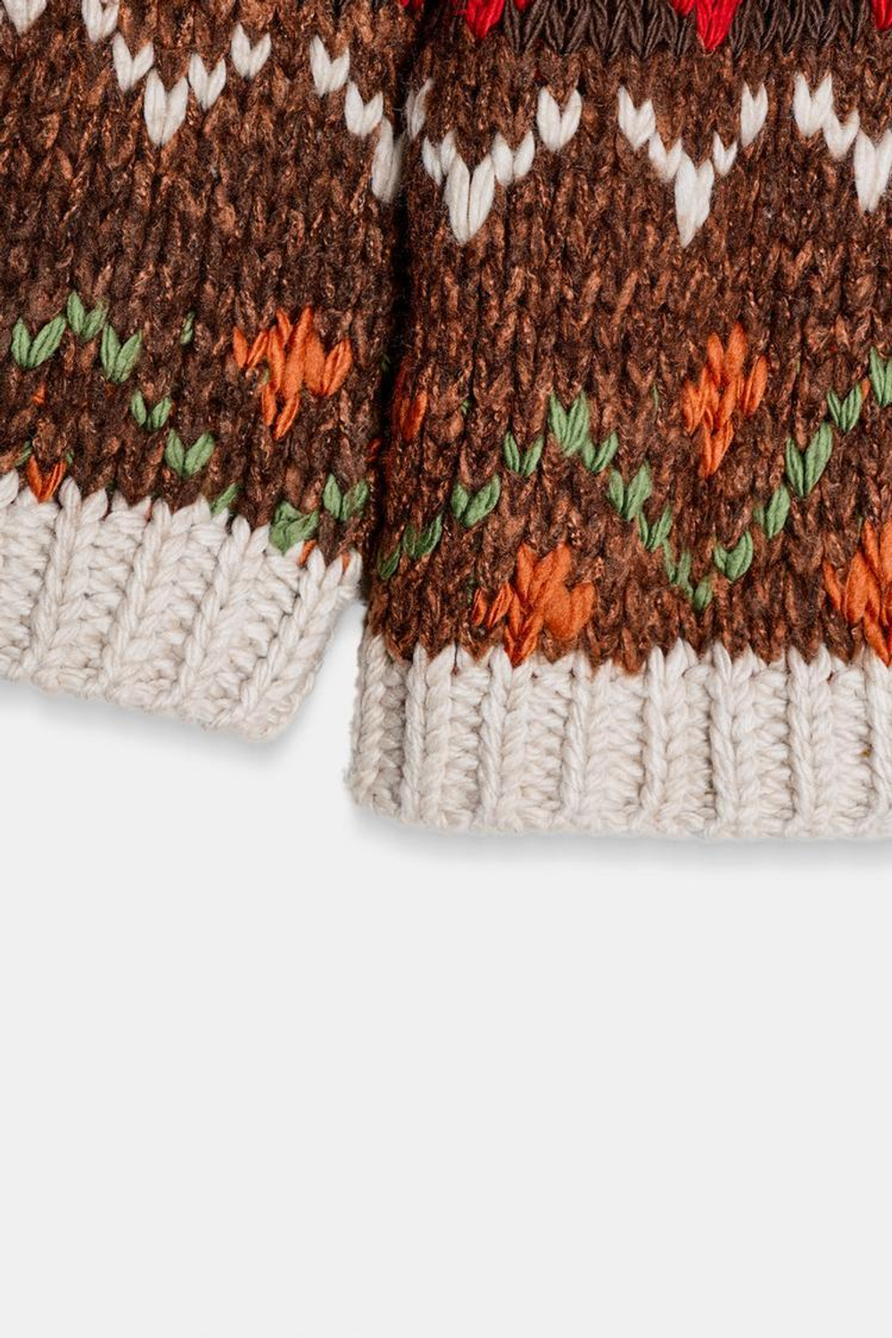 ZARА ЖАККАРДОВЫЙ ТРИКОТАЖНЫЙ КАРДИГАН, БЕЖЕВО-КОРИЧНЕВЫЙ