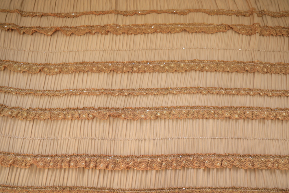 Шифон жатый с оборкой