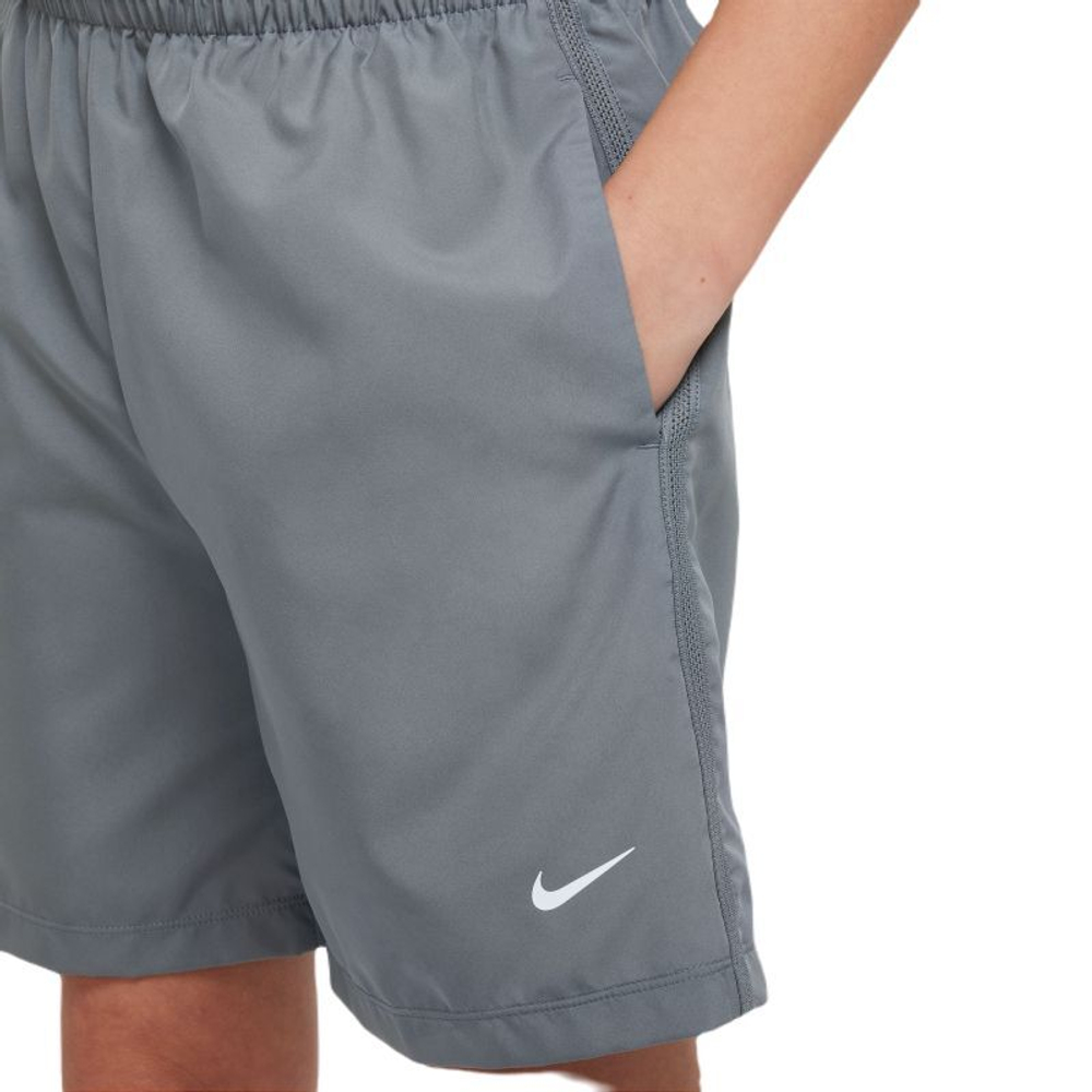 Шорты для мальчика теннисные Nike Dri-Fit Multi+ Training Shorts - smoke grey/white