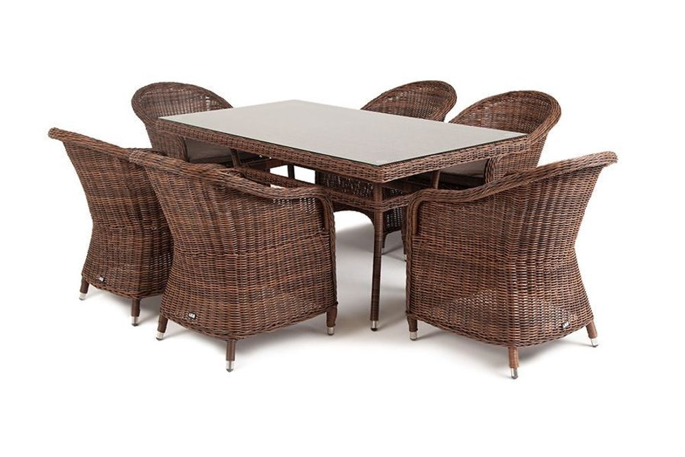 "Эспрессо" обеденная группа плетеная, цвет коричневый