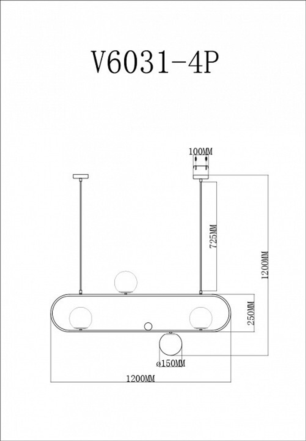 Подвесной светильник Moderli Miya V6031-4P