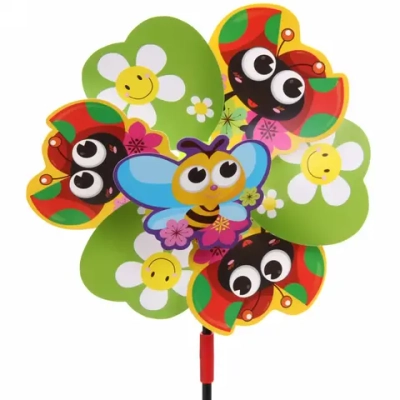 Ветрячок d-24 см «Солнечное лето» 48 см, микс