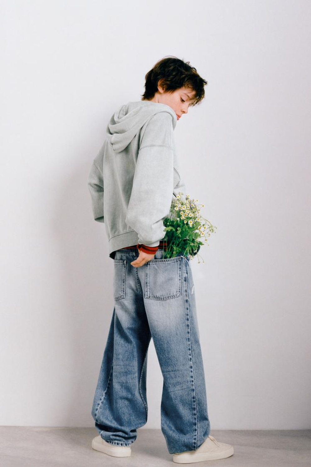 ZARA ДЖИНСЫ BARREL, ГОЛУБОЙ