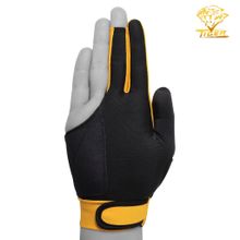 Перчатка Tiger Professional Billiard Glove черная/желтая правая L
