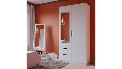 Распашной шкаф Нана двухсекционный Белый 101  100*50*220