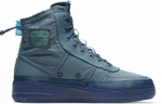 Кроссовки Nike Air Force 1 Shell Midnight Turquoise (Женская размерная сетка)