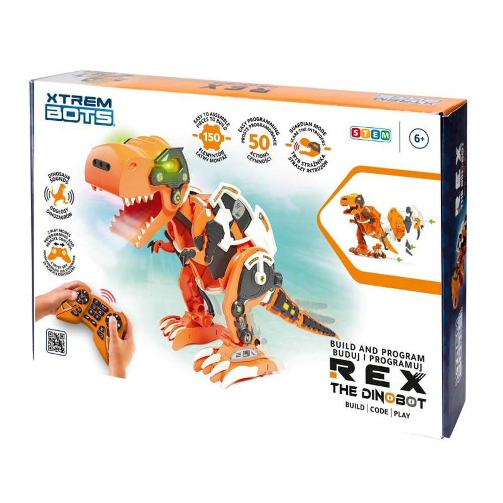 Xtrem Bots - Интерактивный робот динозавр Rex The Dino Bot 28 см BOT3803159
