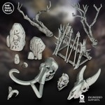 Grand Alliance Chaos Beasts of Chaos террейн набор костей миниатюра для dnd, днд, pathfinder, фентези, Настольная игра, НРИ, Варгейм, РПГ