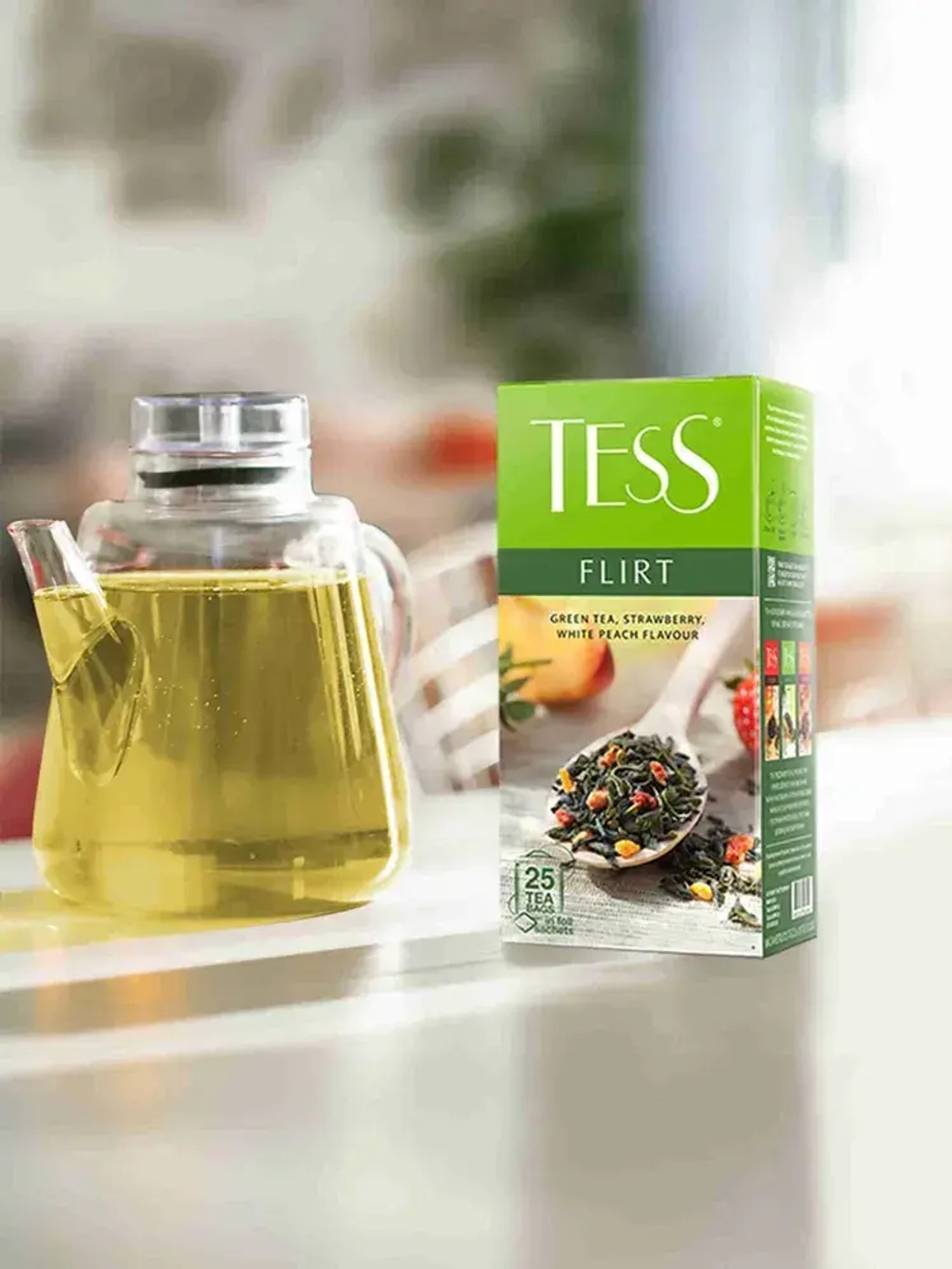 Чай в пакетиках зеленый Tess Flirt, 25 шт