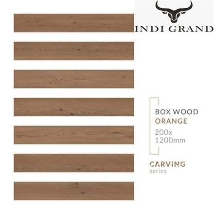 Керамогранит Carving 20x120cm GVT Box Wood Orange