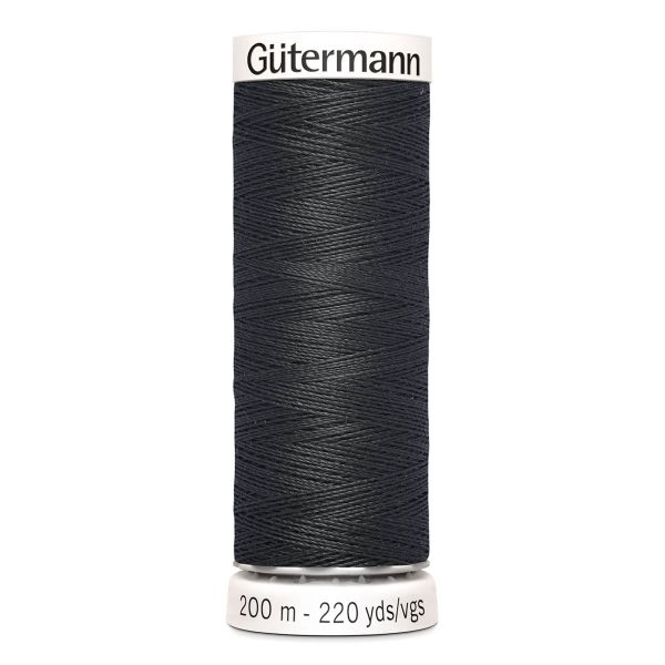 Нитки универсальные Gutermann Sew-all 100 (200 метров), 5 кат. | 190 черно-серый