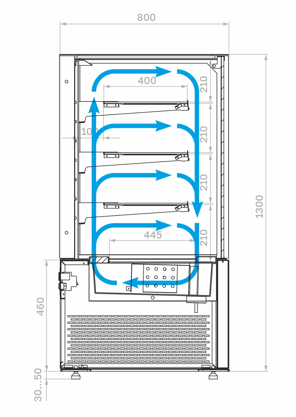 Кондитерская витрина Carboma COSMO KC78-130 VV 1,2-2