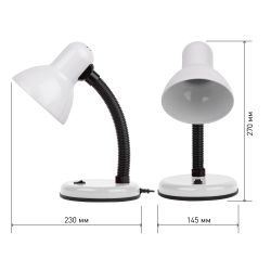 Настольный светильник ЭРА N-211-E27-40W-W белый | Настольные светильники под лампу