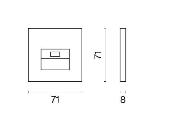 Накладка для розетки компьютерной RJ45 кат.6, S70 (серый)