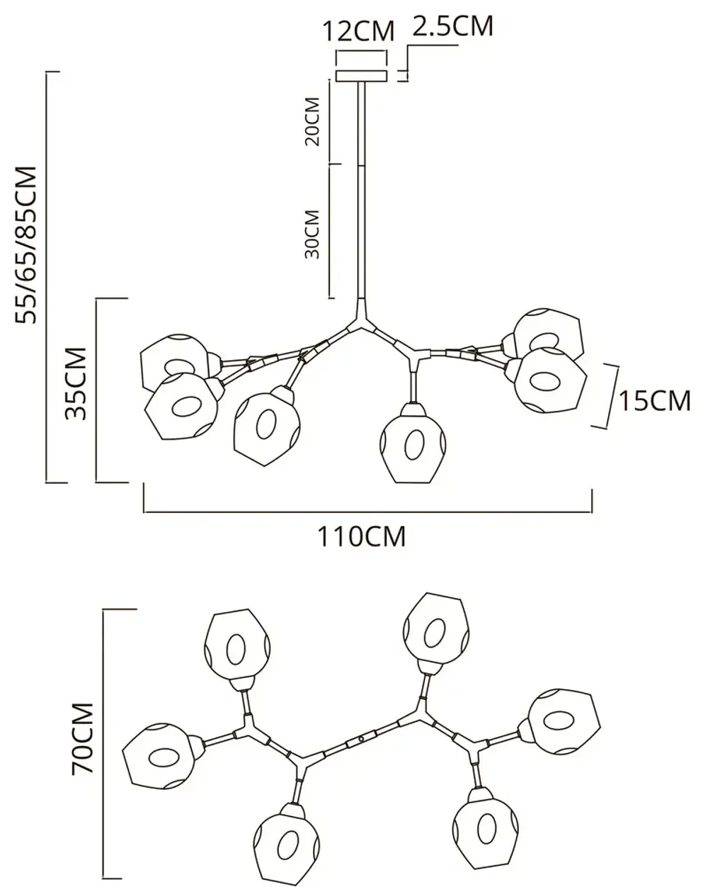 Люстра на штанге Arte Lamp