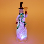 Сувенир с подсветкой «Снеговик с посохом» 10*9,6*28 см