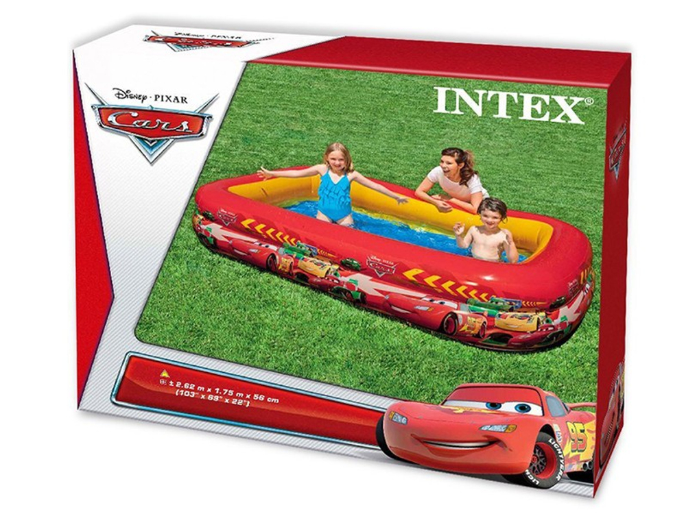 Бассейн надувной ТАЧКИ 262х175х56 см.