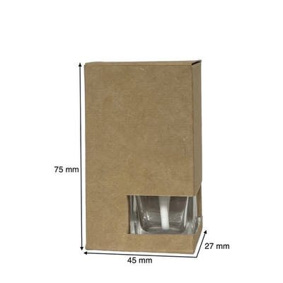 Коробка №14 27*45*75 Коробка для Автопарфюма с большим окном бесклеевая КРАФТ