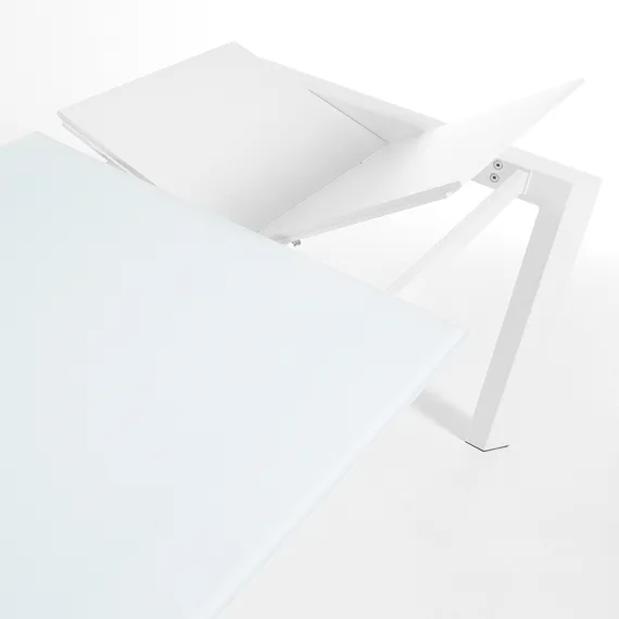 Стол обеденный Atta 120(180)x80 белое стекло