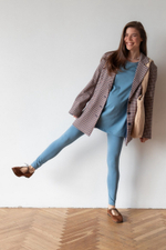 Легинсы с мягким поясом, Пыльно-голубой