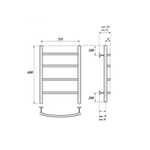 Полотенцесушитель электрический Point Афина PN04156E П4 500x600 левый/правый, хром