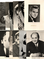 №108 Открытки Артисты и актёры СССР 1960–1970-е г. 25 штук. Чёрно-белые, чистые, без повторов