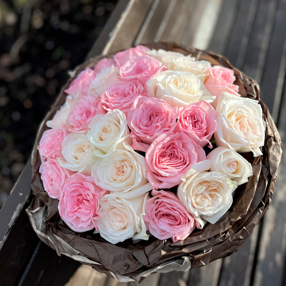 × 2 + 1 Зефирный микс — букет романтических ароматных роз